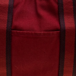Pre Owned Hermes Red Canvas Fourre Tout Tote