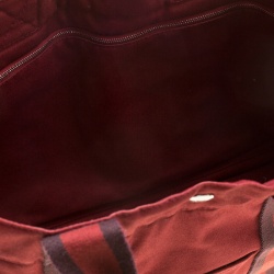 Pre Owned Hermes Red Canvas Fourre Tout Tote