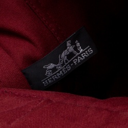 Pre Owned Hermes Red Canvas Fourre Tout Tote