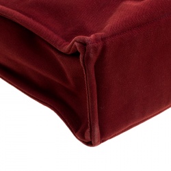 Pre Owned Hermes Red Canvas Fourre Tout Tote