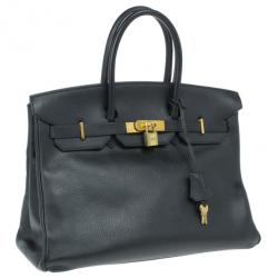 مملوكة مسبقًا Hermes Black Togo Leather Birkin 35