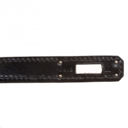 Hermes Black Box Calf Leather Palladium Hardware Kelly Longue Clutch 34cm