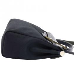 Pre Owned Hermes Noir Canvas/Leather 2-in-1 Herbag Zip PM Bag