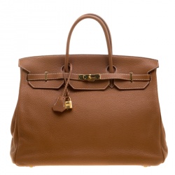 Hermes Gold Togo Leather Gold Hardware Birkin 40 Bag