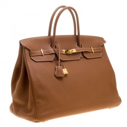 Hermes Gold Togo Leather Gold Hardware Birkin 40 Bag