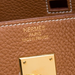 Hermes Gold Togo Leather Gold Hardware Birkin 40 Bag