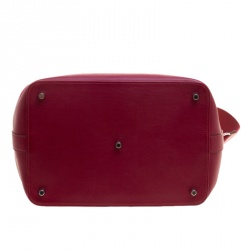Pre Owned Hermes Ruby Swift Leather Palladium Hardware Toolbox 26 Bag