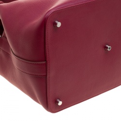 Pre Owned Hermes Ruby Swift Leather Palladium Hardware Toolbox 26 Bag