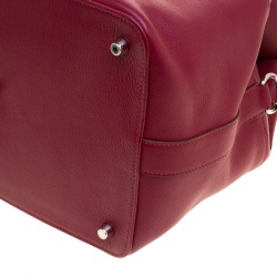 Pre Owned Hermes Ruby Swift Leather Palladium Hardware Toolbox 26 Bag