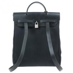 Pre Owned Hermes Black Herbag Convertible Satchel