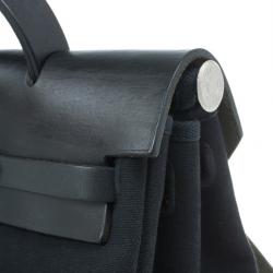 Pre Owned Hermes Black Herbag Convertible Satchel