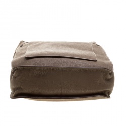 Hermes Etoupe Clemence Leather Palladium Hardware Marwari GM Bag