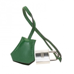 Hermes Green Swift Leather Palladium Hardware Toolbox 26 Bag