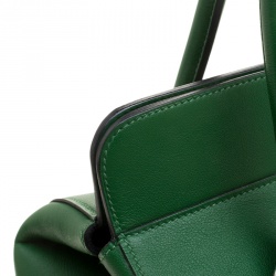 Hermes Green Swift Leather Palladium Hardware Toolbox 26 Bag