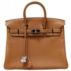 Hermès Birkin 25 Togo Vert de Gris Palladium HW - Handbag Spa & Shop
