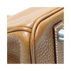 Hermes Gold Togo Leather Palladium Hardware Birkin 25 Bag