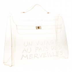 Hermes Clear Vinyl Souvenir Kelly Bag