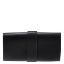 Hermes Cacao Veau Tadelakt Leather Medor Clutch