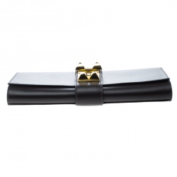 Hermes Cacao Veau Tadelakt Leather Medor Clutch