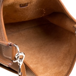 Pre Owned Hermes Marron Togo Leather Evelyne III PM Bag