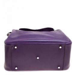 Pre Owned Hermes Ultraviolet Chevre de Coromandel Leather Palladium Lindy 34 Bag