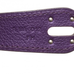 Pre Owned Hermes Ultraviolet Chevre de Coromandel Leather Palladium Lindy 34 Bag