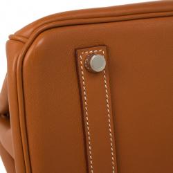 Hermes Gold Swift Leather Silver Hardware Birkin 35