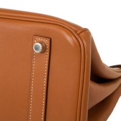 Hermes Gold Swift Leather Silver Hardware Birkin 35