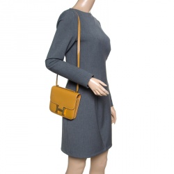 Pre Owned Hermes Caramel Chevre de Coromandel Leather Mini Gold Hardware Constance Bag