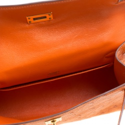Hermes Capucine Ostrich Gold Hardware Kelly Pochette