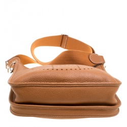 Pre Owned Hermes Gold Togo Leather Evelyne III PM Bag