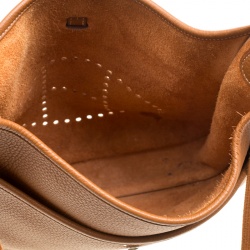 Pre Owned Hermes Gold Togo Leather Evelyne III PM Bag