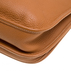 Pre Owned Hermes Gold Togo Leather Evelyne III PM Bag