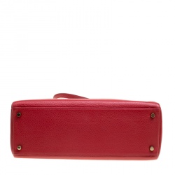 مملوكة مسبقًا Hermes Rouge Garance Togo Leather Gold Hardware Kelly Retourne 35 Bag