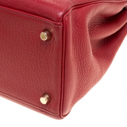 مملوكة مسبقًا Hermes Rouge Garance Togo Leather Gold Hardware Kelly Retourne 35 Bag