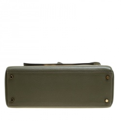 Pre Owned Hermes Olive Green Togo Leather Gold Hardware Kelly Retourne 35 Bag