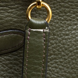 Pre Owned Hermes Olive Green Togo Leather Gold Hardware Kelly Retourne 35 Bag