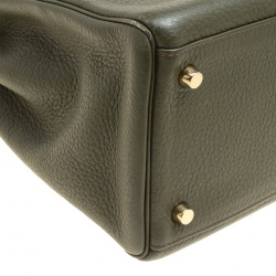 Pre Owned Hermes Olive Green Togo Leather Gold Hardware Kelly Retourne 35 Bag