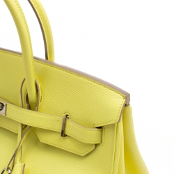 Hermes Soufre Epsom Leather Palladium Hardware Birkin 35 Bag