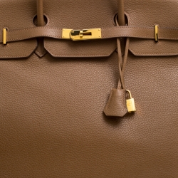 Hermes Natural Togo Leather Gold Hardware Birkin 40 Bag