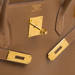 Hermes Natural Togo Leather Gold Hardware Birkin 40 Bag