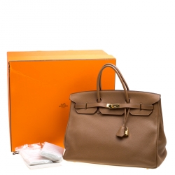Hermes Natural Togo Leather Gold Hardware Birkin 40 Bag