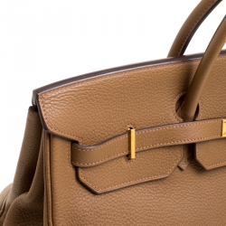 Hermes Natural Togo Leather Gold Hardware Birkin 40 Bag