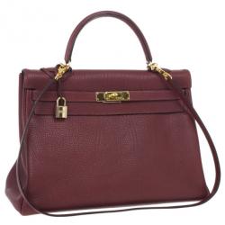 Hermes Prune Negonda Calfskin Kelly 35