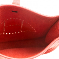 Pre Owned Hermes Rouge Moyen Togo Leather Evelyne TPM Bag