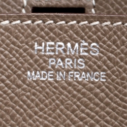 Hermes Taupe Epsom Leather Palladium Hardware Birkin 35 Bag
