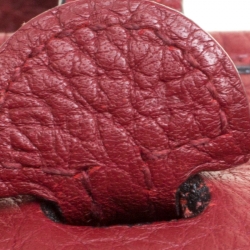 Pre Owned Hermes Bordeaux Clemence Leather Evelyne TPM Bag