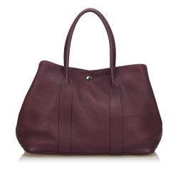 Pre Owned Hermes Purple Negonda Leather Garden Party 36 Bag
