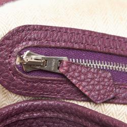 Pre Owned Hermes Purple Negonda Leather Garden Party 36 Bag