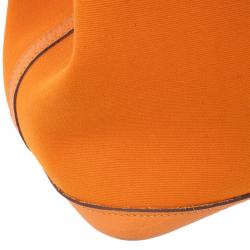 Pre Owned Hermes Canvas Leather Garden Party Tote Bag